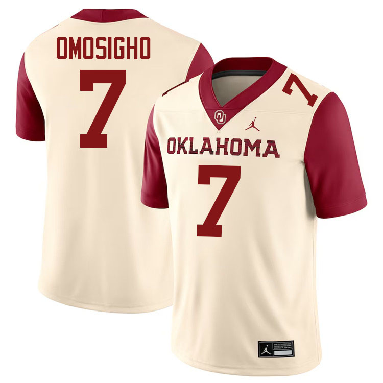 Sammy Omosigho Oklahoma Sooners Jersey,Oklahoma Sooners Football Uniforms,Jersey-Cream